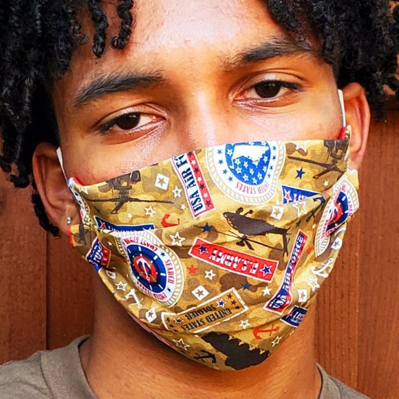 USA Army ~ Air Force~Navy~Marine Cotton Face Mask. - Picture 1 of 4